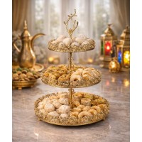 ZEYVE ELMAS 3-TIER ROUND COOKIE STAND 40x26x26cm*8